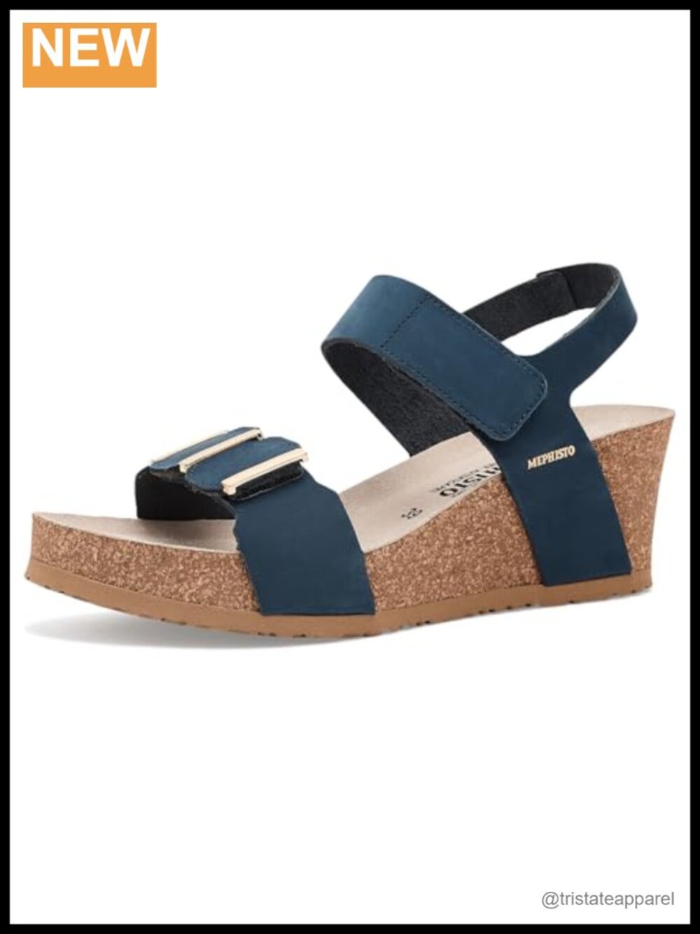 Mephisto Leonore Leather Wedge Sandals Comfort Slip-On Open Toe Slingback